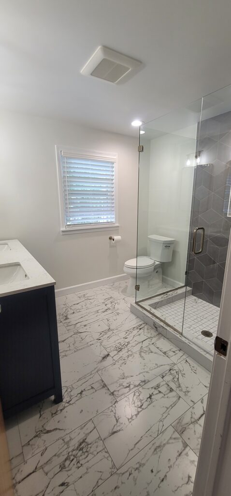 Bathroom tile renovation