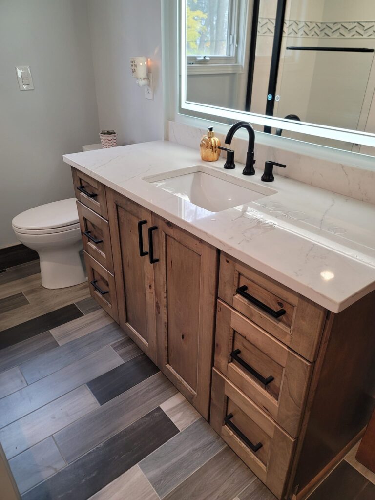 Bathroom tile renovation