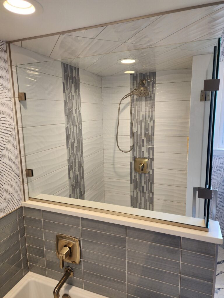 Bathroom tile renovation