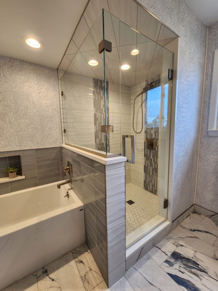 Bathroom tile renovation