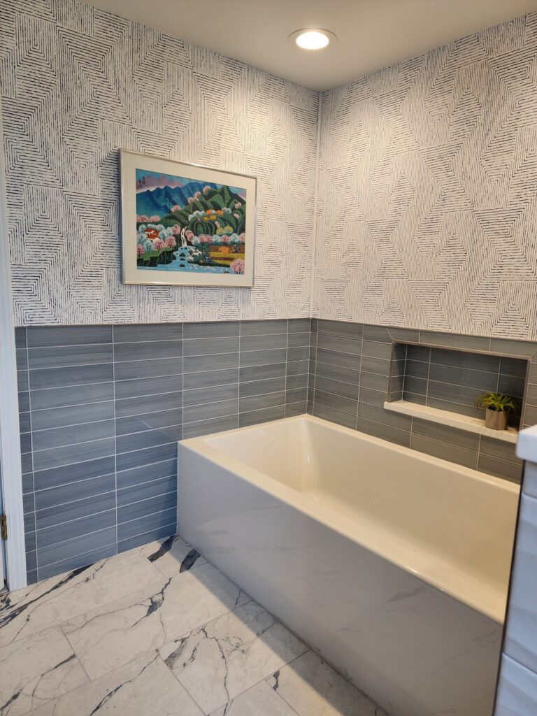 Bathroom tile renovation