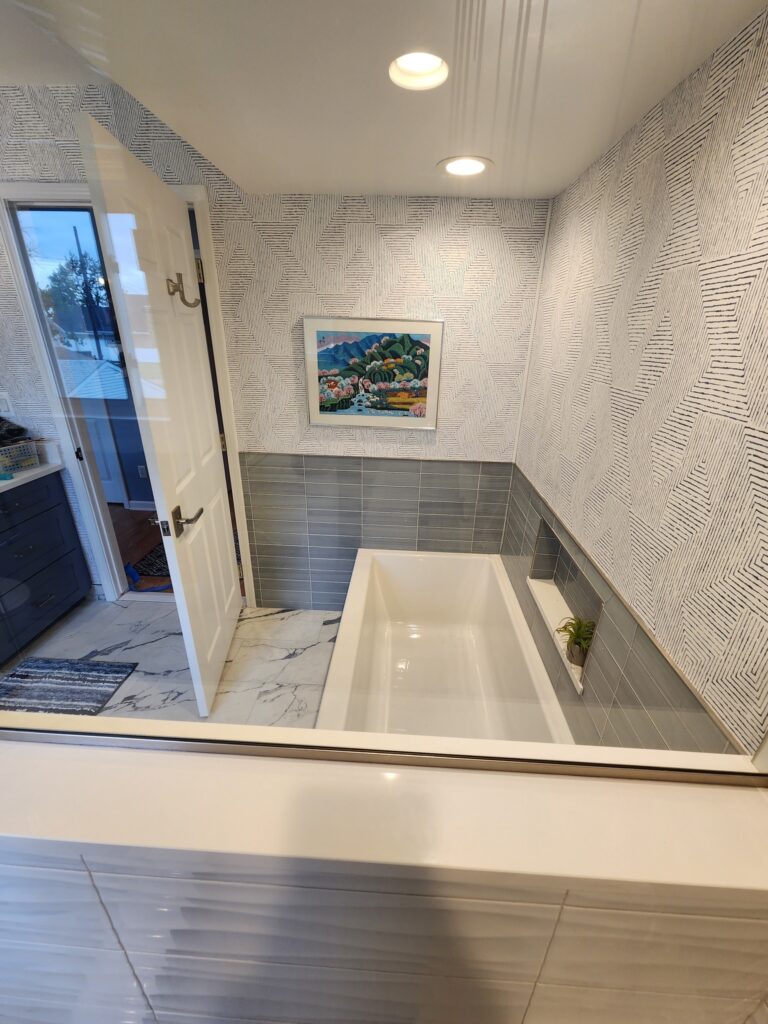 Bathroom tile renovation