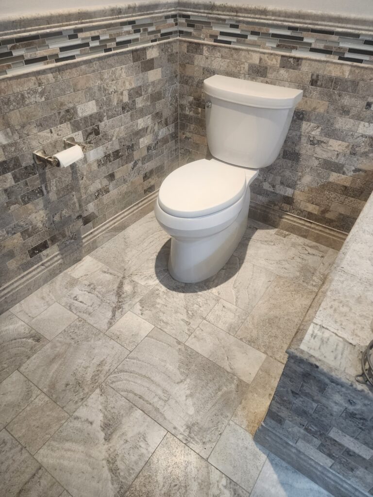 Bathroom tile renovation