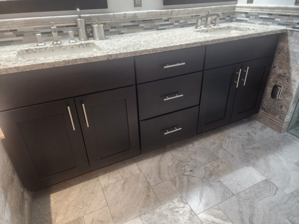 Bathroom tile renovation