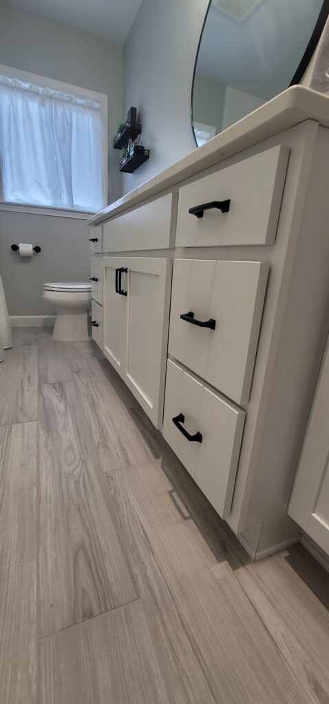Bathroom tile renovation