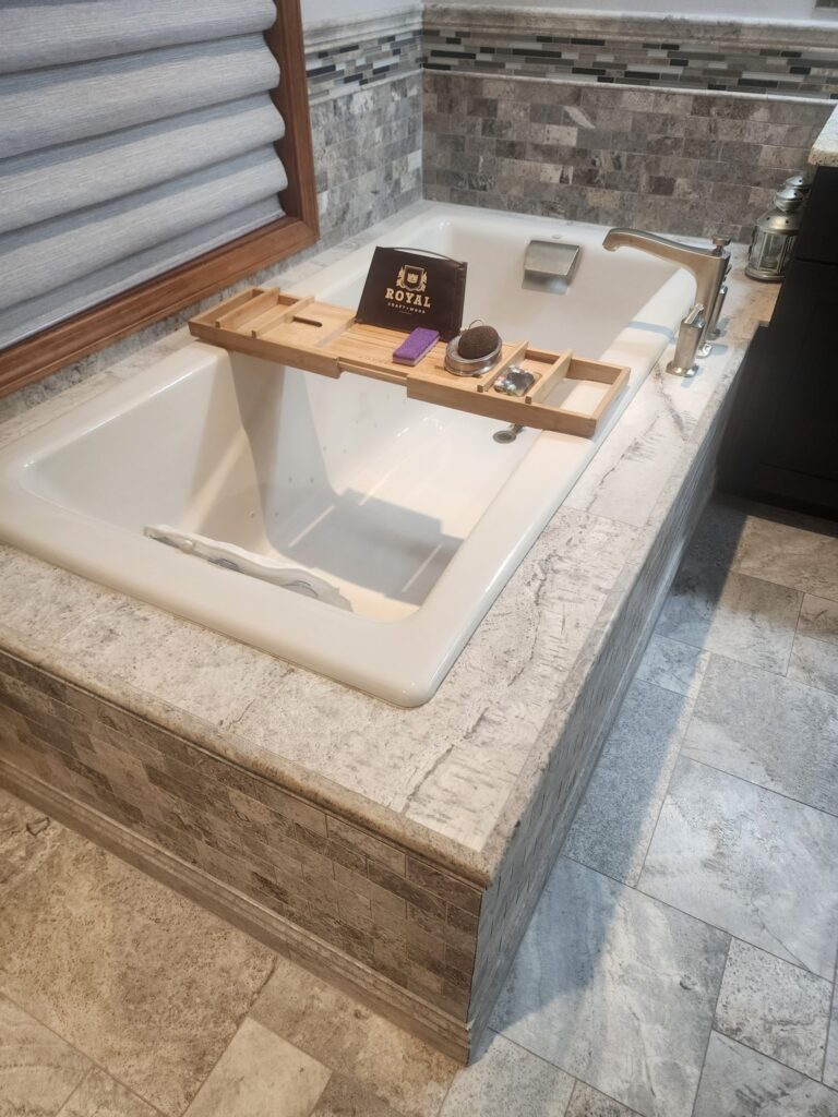 Bathroom tile renovation