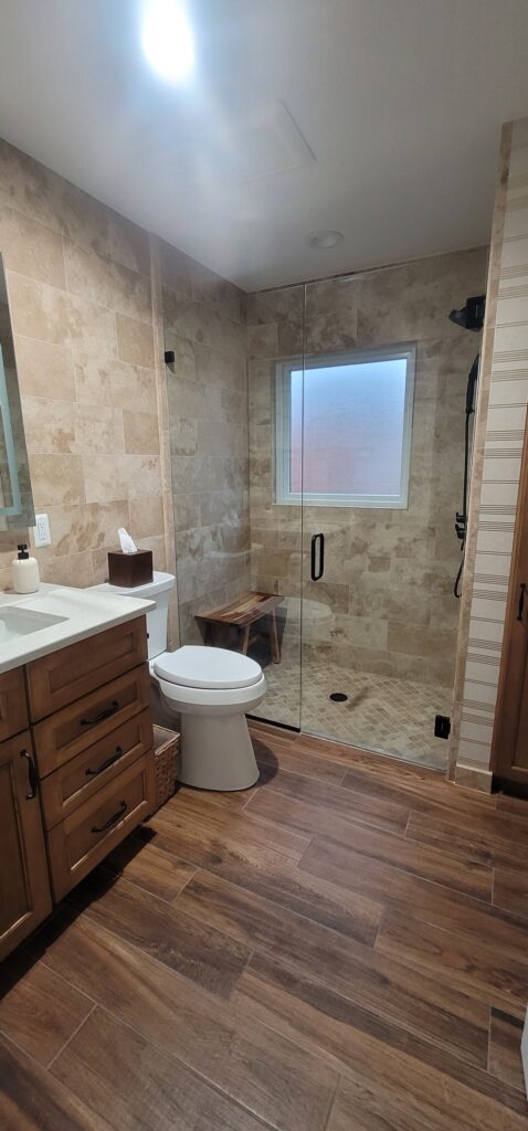 Bathroom tile renovation