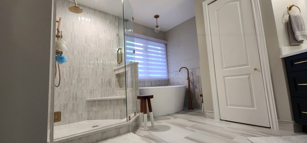 Bathroom tile renovation